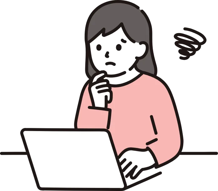 不安そうな画像